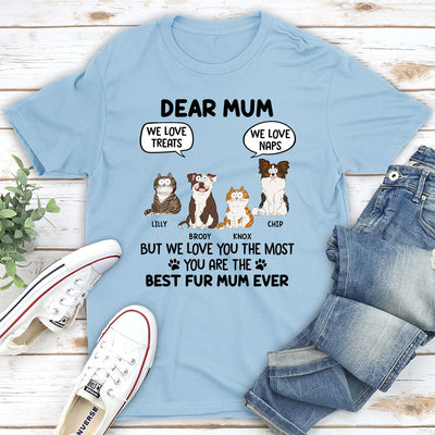 Best Fur Mom Ever - Personalized Custom Unisex T-shirt