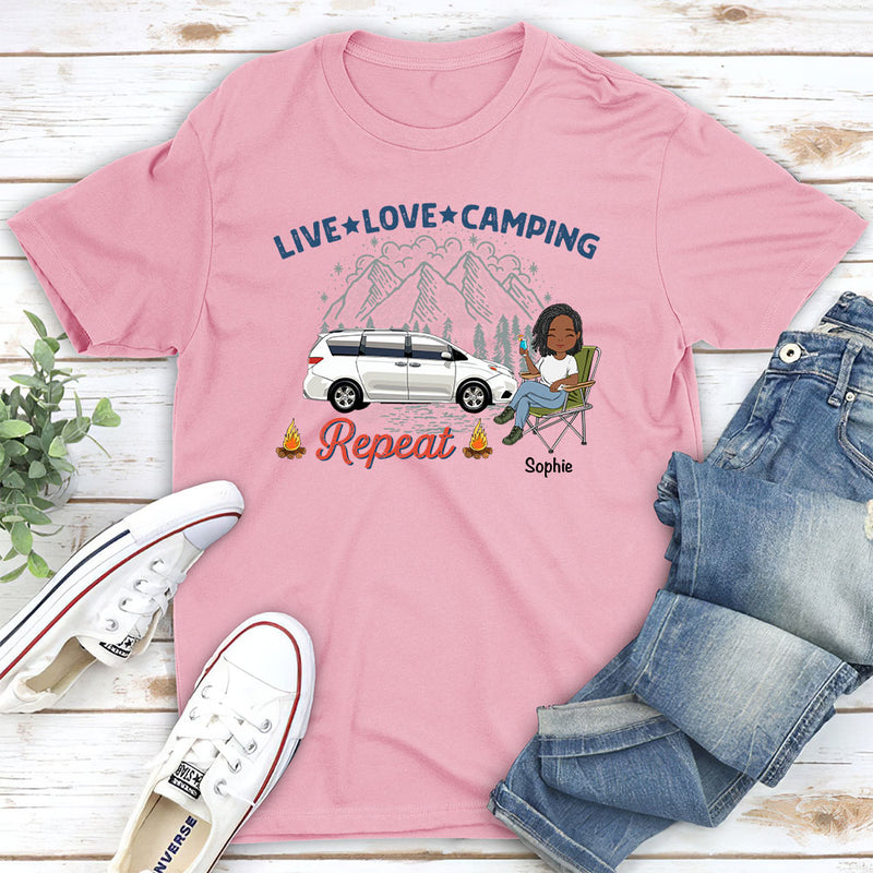 Live Love Camping - Personalized Custom Unisex T-shirt