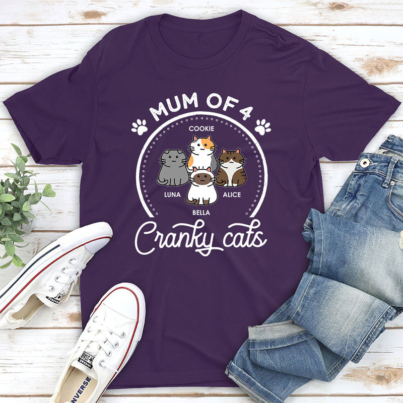 Mom Of Cranky Cat - Personalized Custom Unisex T-shirt