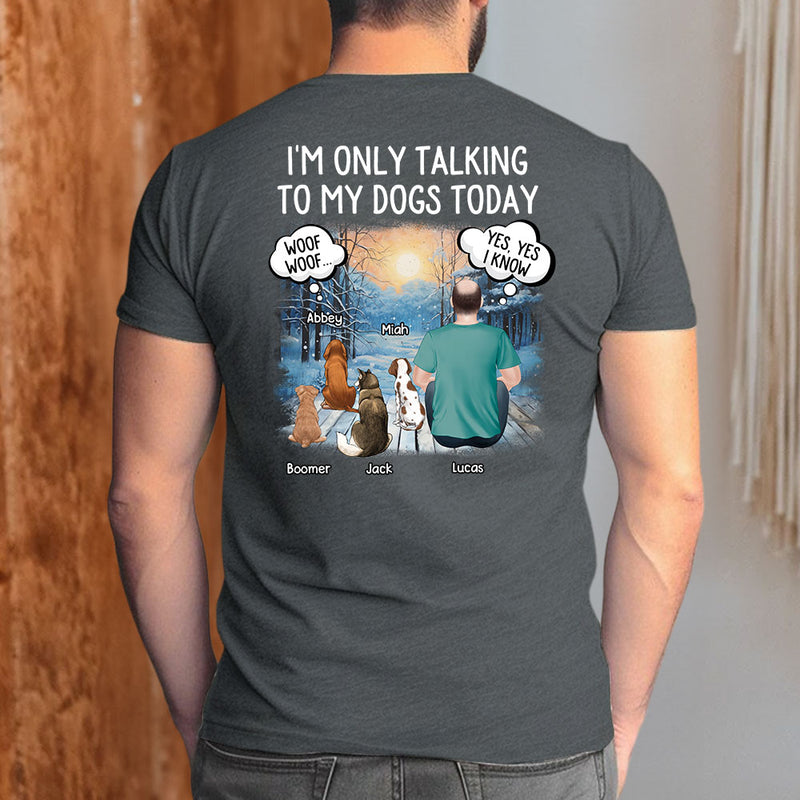 Talking To Dog Cat - Personalized Custom Premium T-shirt