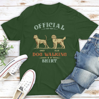 Dog Walking Shirt Vintage - Personalized Custom Premium T-shirt