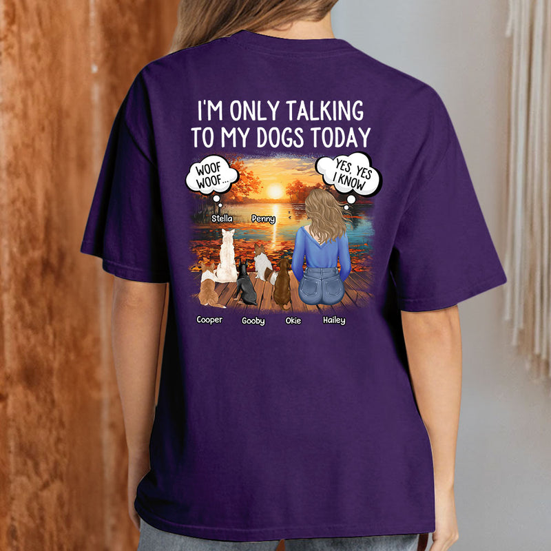 Talking To Dog Cat - Personalized Custom Unisex T-shirt