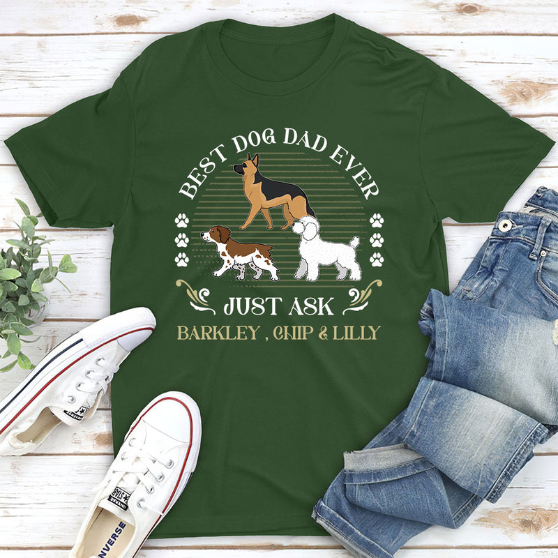 Best Walking Dog Dad Mom - Personalized Custom Unisex T-shirt