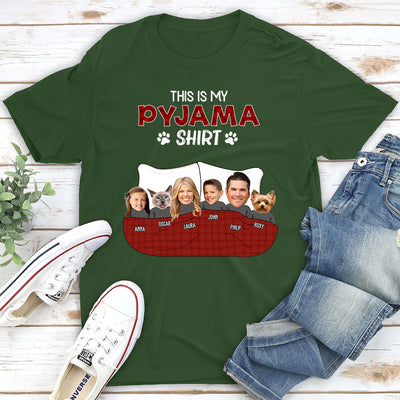 Pajama Shirt Photo - Personalized Custom Unisex T-shirt