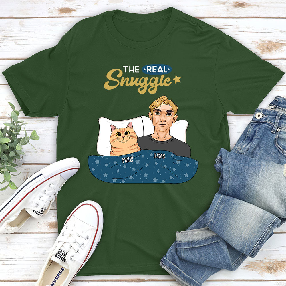 The Snuggle Real Personalized Dogs Lover Custom Unisex T-Shirt