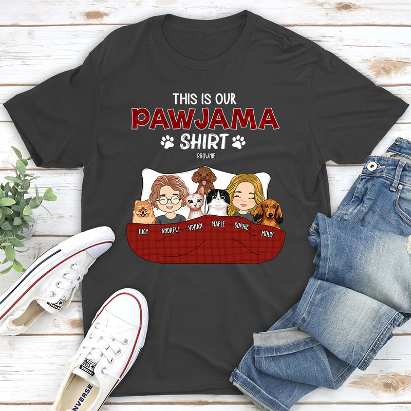 Pajama Shirt Version Couple - Personalized Custom Unisex T-shirt