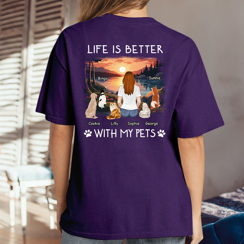 Better With Pets - Personalized Custom Premium T-shirt