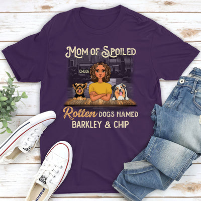 Mom Of Spoiled Dogs - Personalized Custom Unisex T-shirt