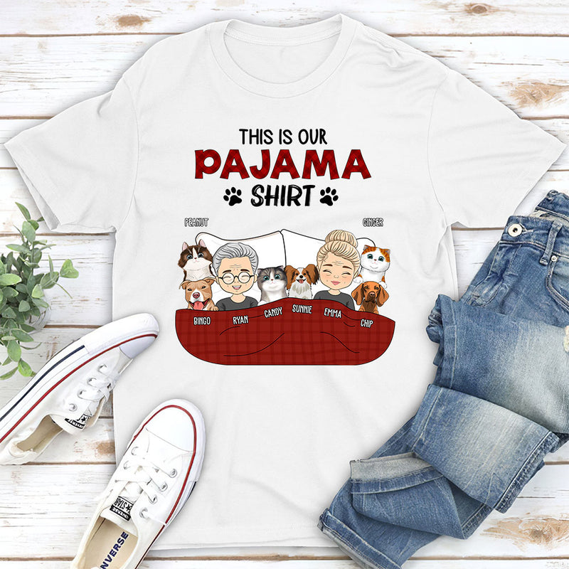 Pajama Shirt Couple Version 2 - Personalized Custom Unisex T-shirt