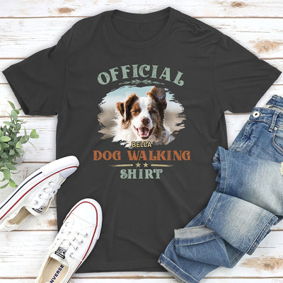 Dog Walking Shirt Vintage - Personalized Custom Premium T-shirt