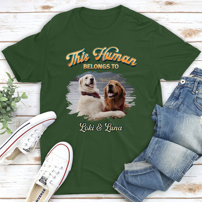 Belongs To Dog Vintage - Personalized Custom Unisex T-shirt