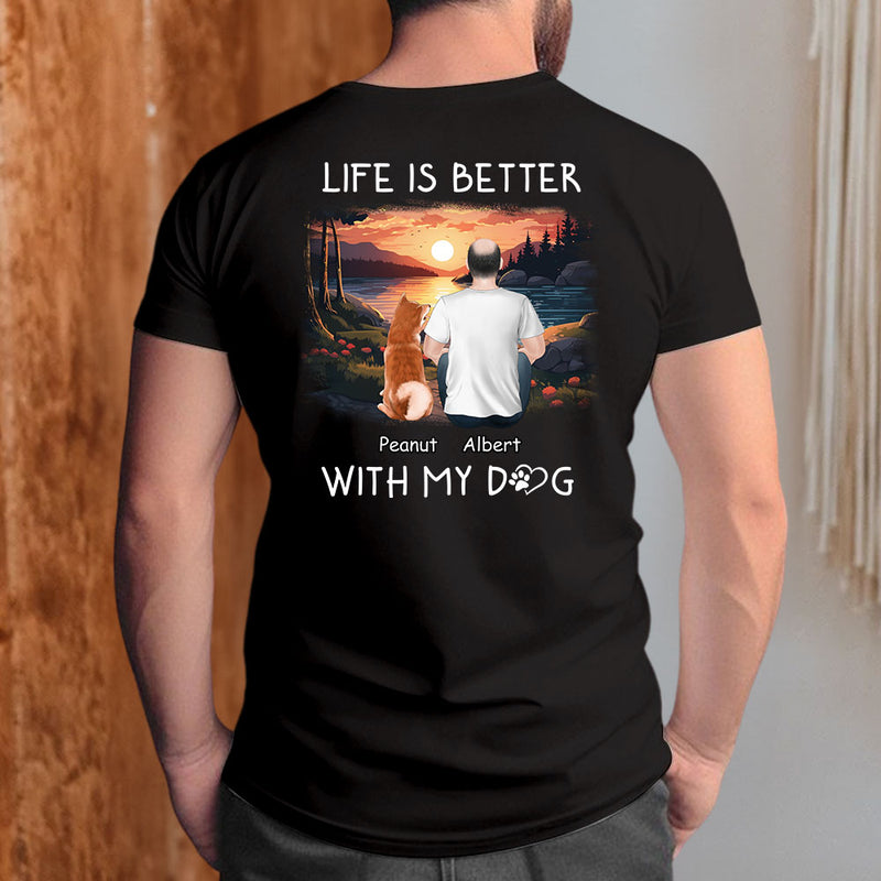 Better With Dogs - Personalized Custom Premium T-shirt