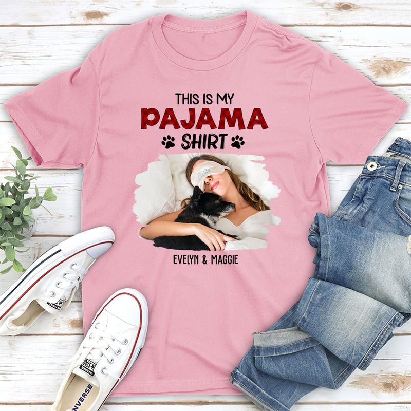 Sleeping Pajama Shirt Photo - Personalized Custom Premium T-shirt