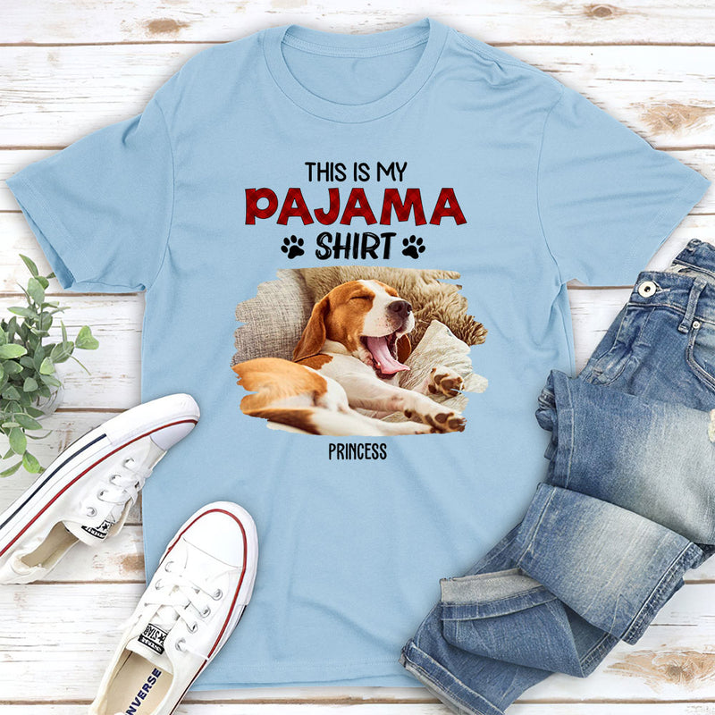 Sleeping Pajama Shirt Photo - Personalized Custom Unisex T-shirt