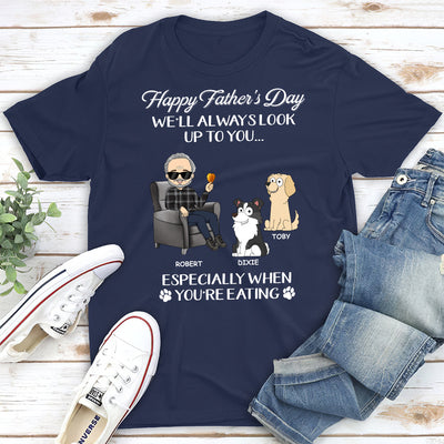 Always Look Up To You Dad - Personalized Custom Unisex T-shirt