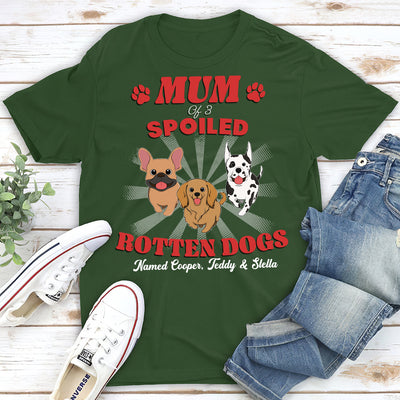 Dad Of Spoiled Rotten Dogs Version 2 - Personalized Custom Unisex T-shirt