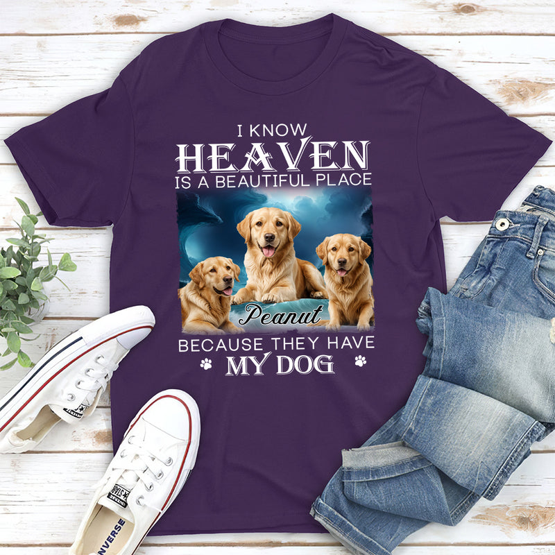 Custom Pet Paws In Heaven - Personalized Custom Unisex T-shirt