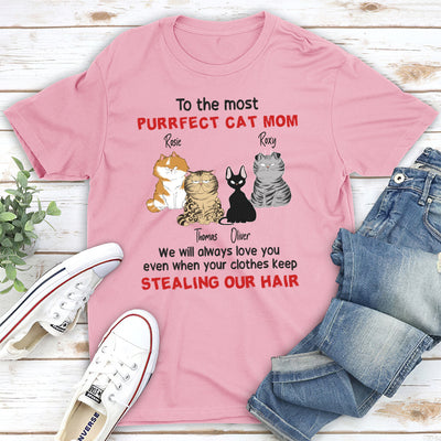 To The Most Purrfect Cat - Personalized Custom Unisex T-shirt