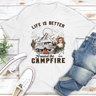 Around Campfire - Personalized Custom Unisex T-shirt