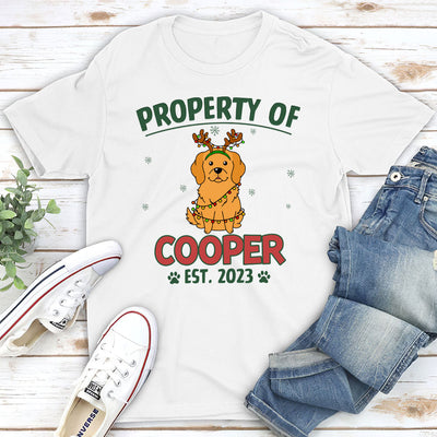 Property Of Simple Dog - Personalized Custom Unisex T-shirt