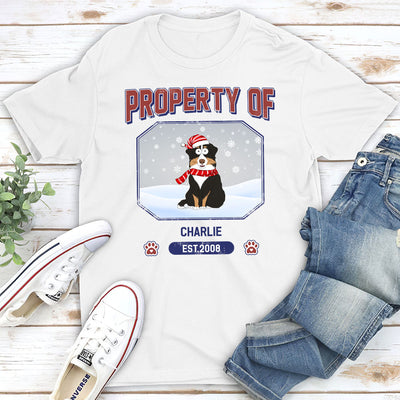 Pet Property Of - Personalized Custom Unisex T-shirt