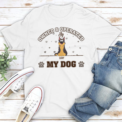 Pet Owned And Operated - Personalized Custom Unisex T-shirt