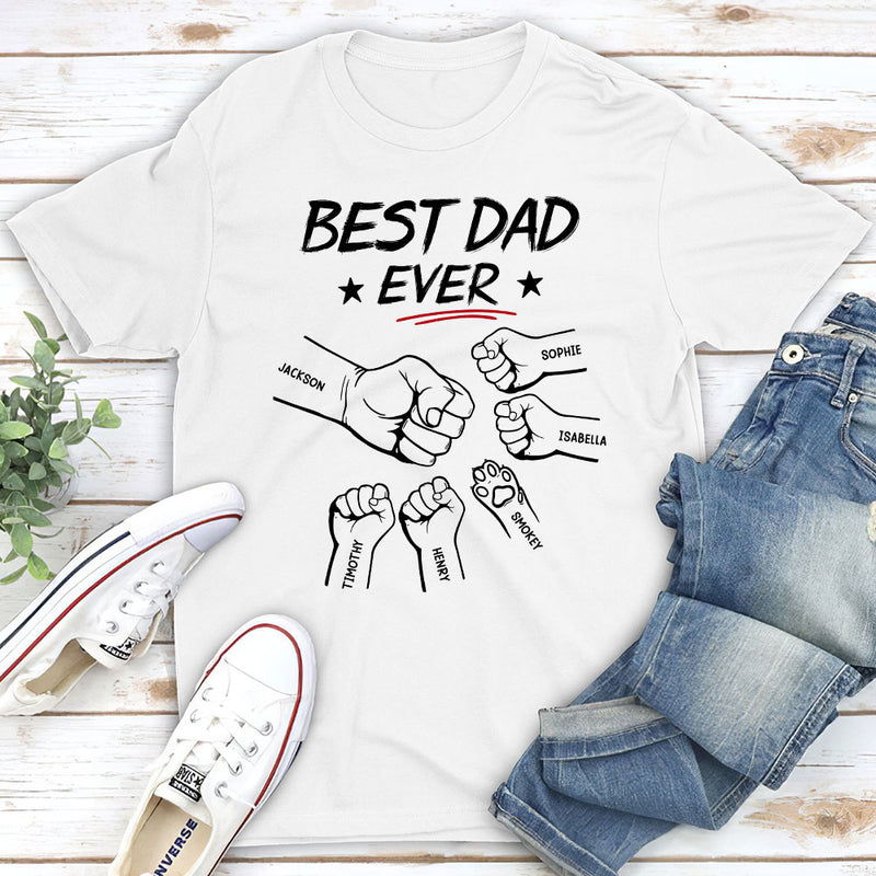 Best Papa Ever - Personalized Custom Premium T-shirt
