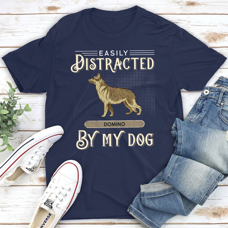 Distracted By Vintage Dog - Personalized Custom Unisex T-shirt