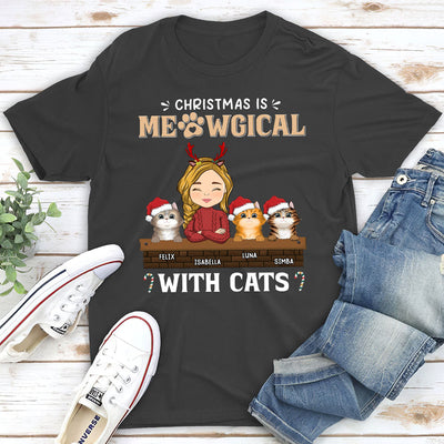 Christmas Is Meowgical - Personalized Custom Unisex T-shirt