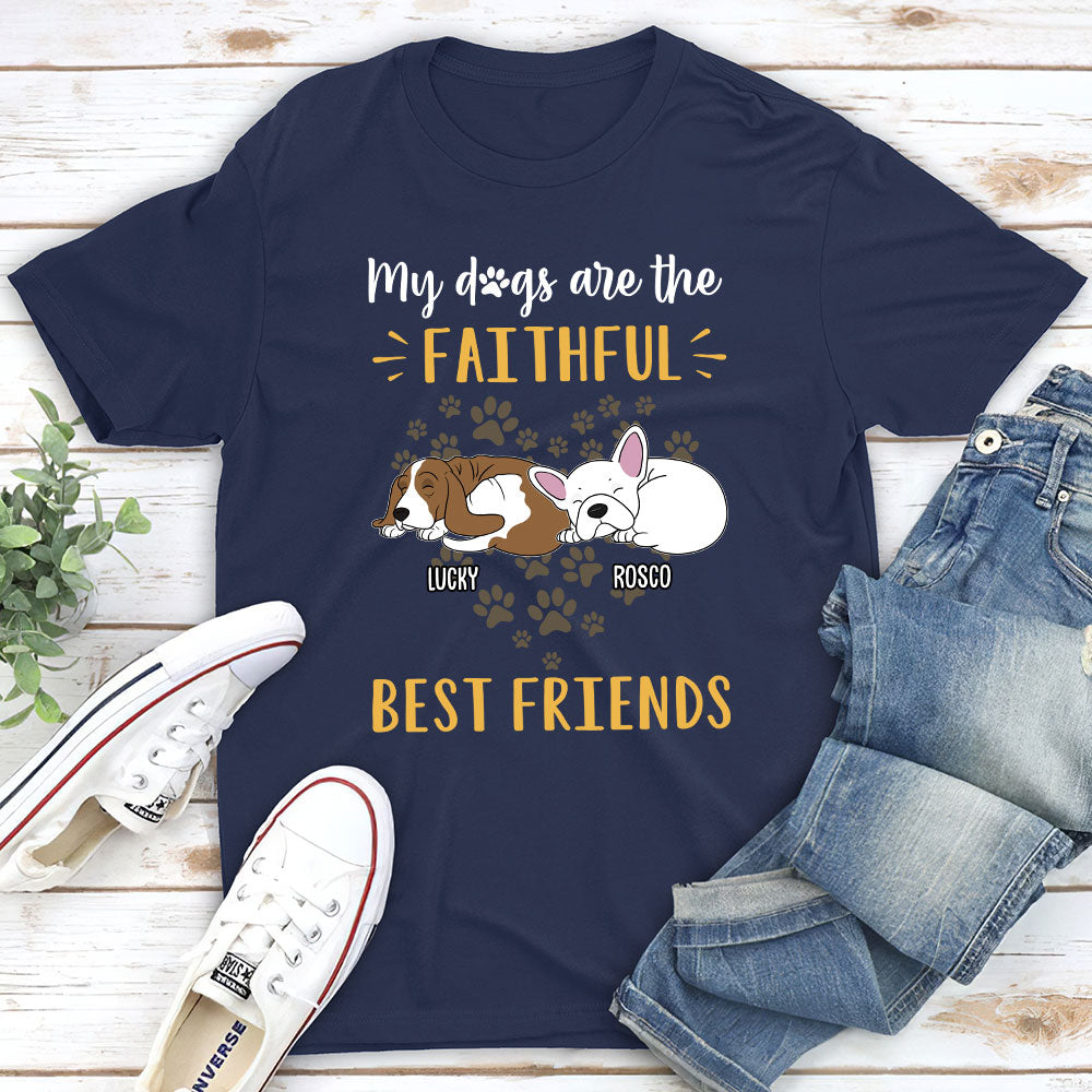 Dog Is Best Friend Personalized Dog Parents Custom Unisex T-Shirt