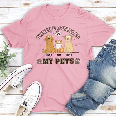 Pet Owned And Operated - Personalized Custom Unisex T-shirt