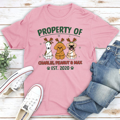 Property Of Simple Dog - Personalized Custom Unisex T-shirt