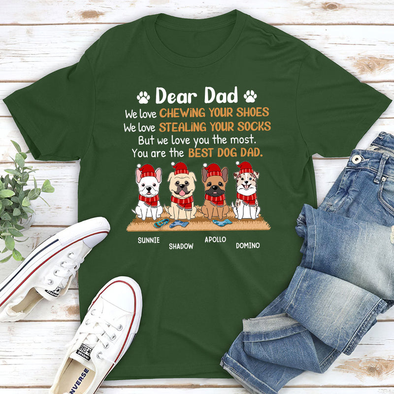 Love You The Most Dad - Personalized Custom Unisex T-shirt