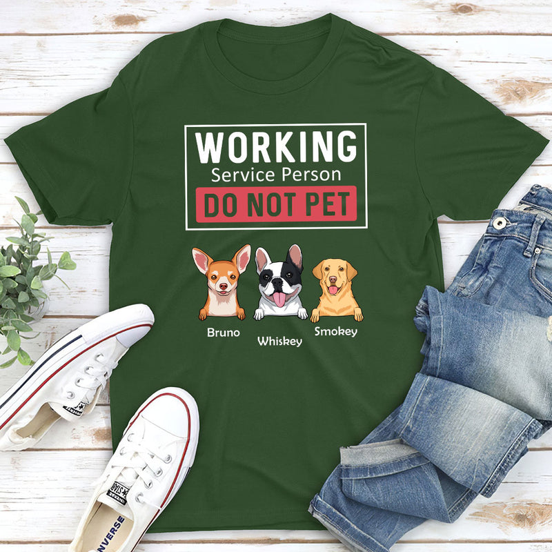 Dogs Working Service Human - Personalized Custom Unisex T-shirt