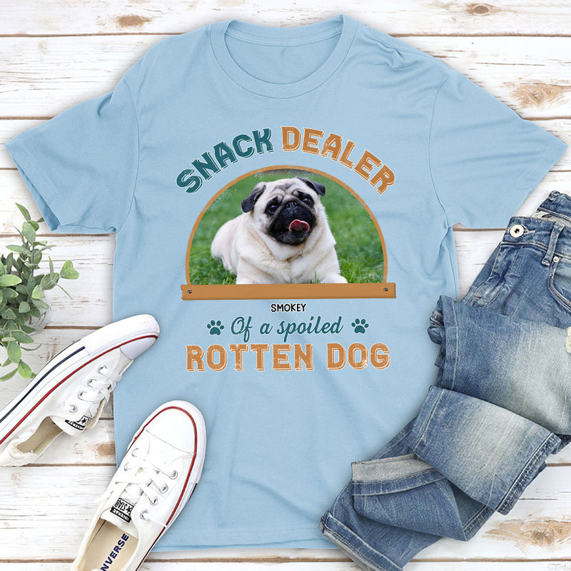 Snack Dealer Of Dog Photo - Personalized Custom Unisex T-shirt