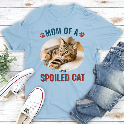 Cat Mom Of Spoiled Kids - Personalized Custom Unisex T-shirt