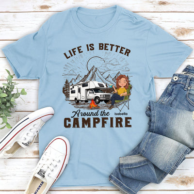 Around Campfire - Personalized Custom Unisex T-shirt