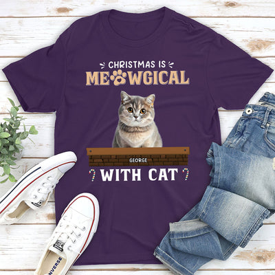 Christmas Is Meowgical - Personalized Custom Unisex T-shirt