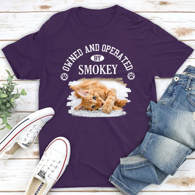 Owned By My Sassy Cat - Personalized Custom Unisex T-shirt