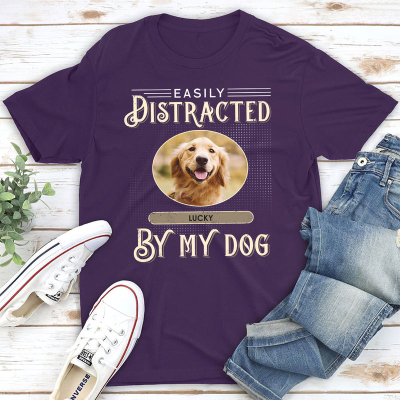 Distracted By Vintage Dog - Personalized Custom Unisex T-shirt