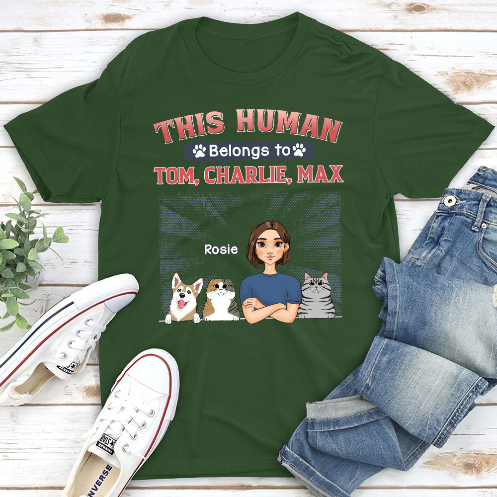 Belongs To Pet Personalized Custom Pet Lover Unisex T-shirt
