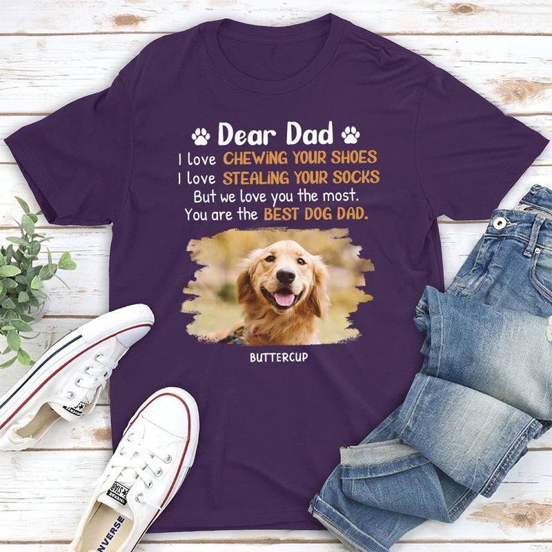 Love You The Most Dad - Personalized Custom Unisex T-shirt