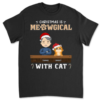 Christmas Is Meowgical - Personalized Custom Unisex T-shirt