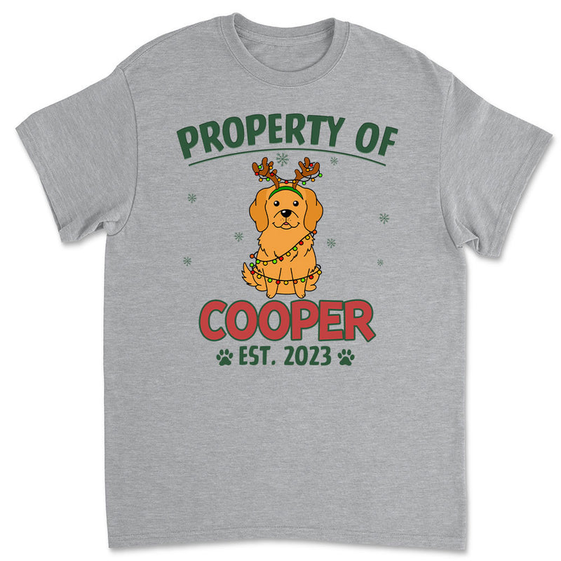 Property Of Simple Dog - Personalized Custom Unisex T-shirt