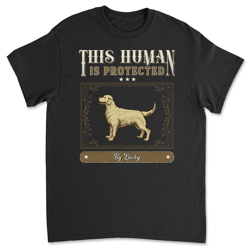 Protected By Vintage Dog - Personalized Custom Unisex T-shirt