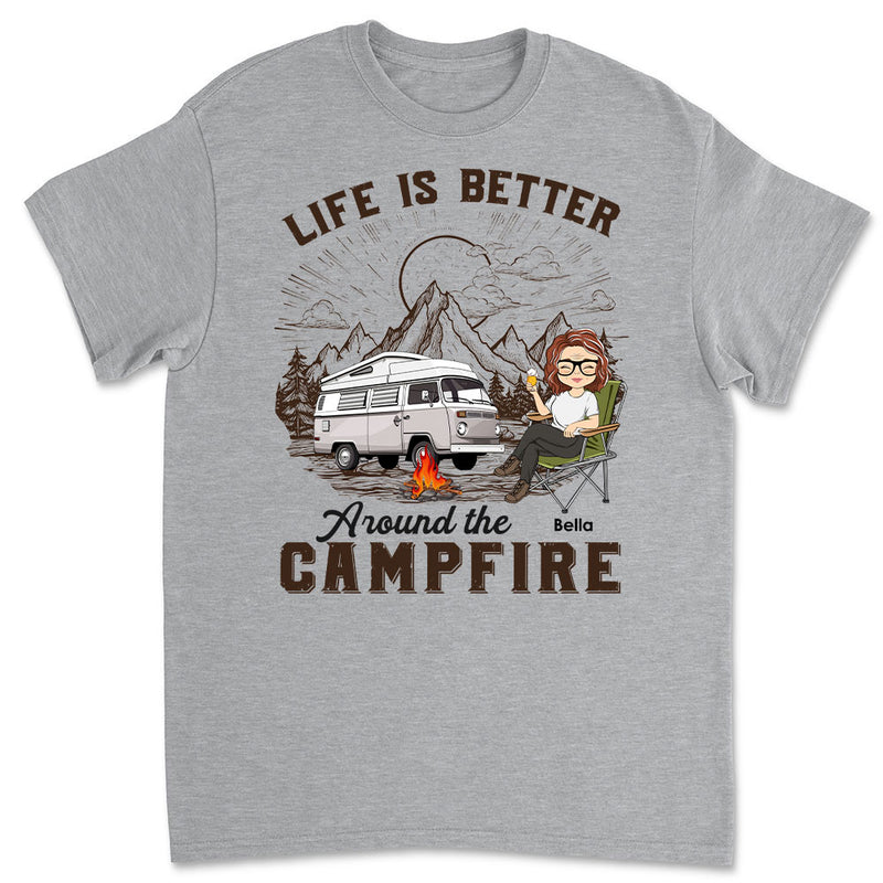 Around Campfire - Personalized Custom Unisex T-shirt