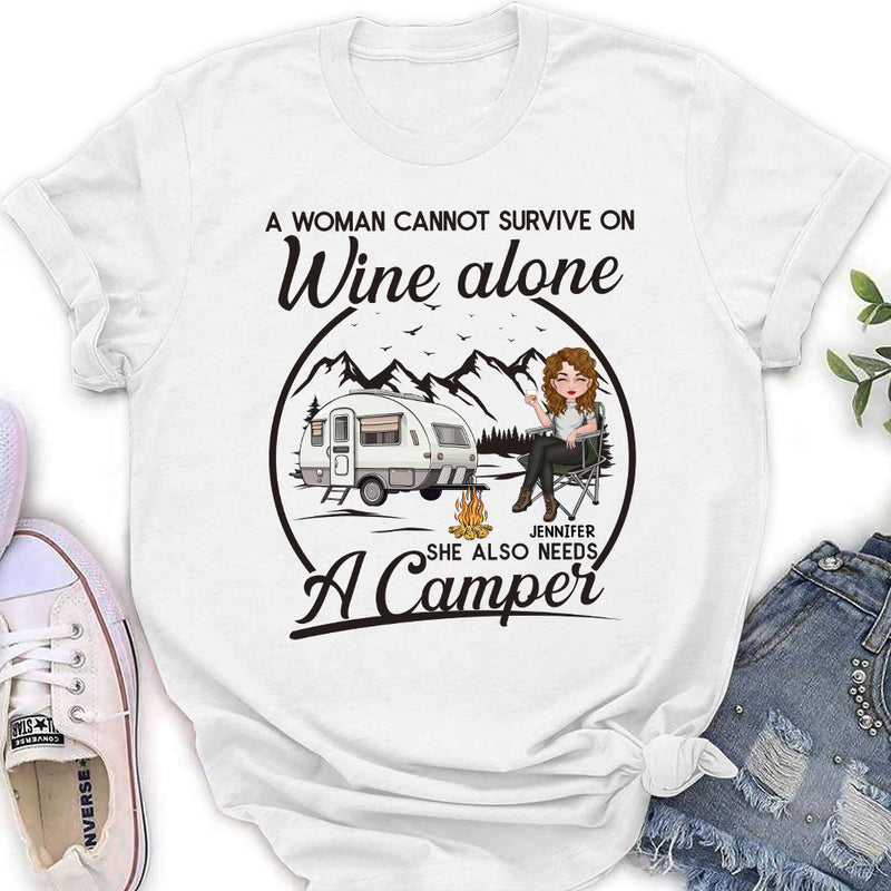 Wine Alone - Personalized Custom Women&