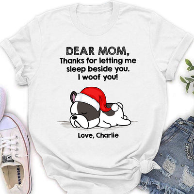 Sleep Beside Dog - Personalized Custom Women's T-shirt