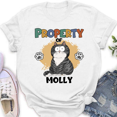 Property Of My Cat - Personalized Custom Women's T-shirt