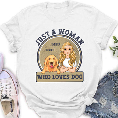 A Woman Loves Pets - Personalized Custom Women's T-shirt